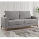 Sofá Living 3 Lugares 180cm Linhão Livia Marrom Funghi