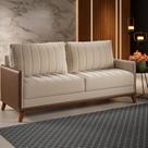 Sofá Living 3 Lugares 200cm Linho Seletto