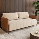 Sofá Living 3 Lugares 2,00m Pés de Ferro Rios Bege Bronze/Durango Sofá Living 3 Lugares 2,00m Pés de Ferro Rios Bege Bronze/Durango
