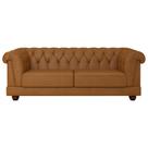 Sofá Living 3 Lugares 220cm Apso material sintético Caramelo - Sallar Home Sofá Living 3 Lugares 220cm Apso material sintético Caramelo - Sallar Home