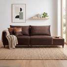 Sofá Living 3 Lugares Veludo com Mesa de Apoio Trento