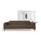 Sofá Living Átila 2,50m 5 Lugares Veludo Marrom