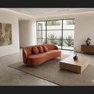 Sofa Living Barcelona Organico Marrom Terracota