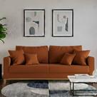 Sofá Living Beny 1,80m. Estofado em linho.