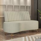 Sofá Living Decorativo 2 Lugares 1,60M Katara Bege Bouclê G33 - Gran Belo Sofá Living Decorativo 2 Lugares 1,60M Katara Bege Bouclê G33 - Gran Belo