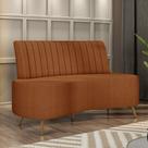 Sofá Living Decorativo 2 Lugares 1,60M Katara Terracota Bouclê G33 - Gran Belo Sofá Living Decorativo 2 Lugares 1,60M Katara Terracota Bouclê G33 - Gran Belo