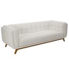 Sofá Living Decorativo 2 Lugares 180cm Bellart M22 Bouclê Branco - Mpozenato
