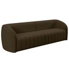 Sofá Living Decorativo 3 Lugares 252cm Meris M22 Veludo Marrom - Mpozenato