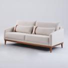 Sofá Living Fixo 4 Lugares 240cm Lisboa com Almofada Linho Bege NS Sofá Living Fixo 4 Lugares 240cm Lisboa com Almofada Linho Bege NS