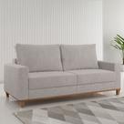 Sofá Living Gilbran 3 Lugares Linhão Giz - Vian