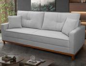 Sofá Living Malibu 1,50m Cinza Bouclê - King House