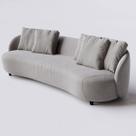 Sofá Living Mônaco 3,00m em Linho Off white - Home Mobily
