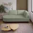 Sofá Living Orgânico 2 Lugares 165cm Base de Ferro Braço Direito Norten