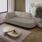 Sofá Living Orgânico 2 Lugares Veludo Bege Claro Norten 165cm Sofá Living Orgânico 2 Lugares Veludo Bege Claro Norten 165cm