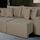 Sofá Living Retrátil com Molas 250 Cm Veludo Veneza