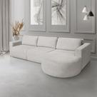 Sofá Living Retrátil e Reclinável Encantus 3 Lugares 292cm Bege