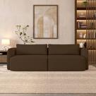 Sofá Living Sala de Estar Abel 220cm Bipartido pés de Madeira Veludo Marrom G33 - Gran Belo Sofá Living Sala de Estar Abel 220cm Bipartido pés de Madeira Veludo Marrom G33 - Gran Belo