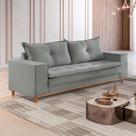 Sofá Living Verona 3 Lugares 2,00m Cinza