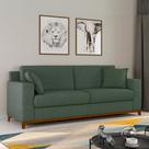 Sofá Living Vintage 3 Lugares 200cm em Linho Slim