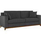 Sofá Living Vintage 3 Lugares 200cm em Linho Slim