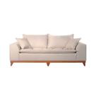 Sofá Lotus 210cm em Madeira com Pillow e Almofada Due Decor