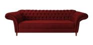 Sofá Luxo Chesterfield Conde 2,30 Suede Bordô