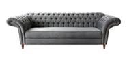 Sofá Luxo Chesterfield Conde Cinza chumbo