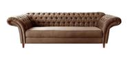 Sofá Luxo Chesterfield Conde Suede Chocolate