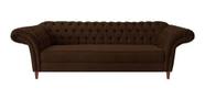 Sofá Luxo Chesterfield Conde Suede Marrom