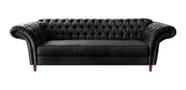 Sofá Luxo Chesterfield Conde Suede Preto Sofá Luxo Chesterfield Conde Suede Preto