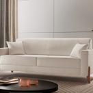 Sofa Madri Living Pes Madeira Boucle para o Lar Branco Off Sofa Madri Living Pes Madeira Boucle para o Lar Branco Off