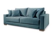 Sofá Marrocos 3 Lugares Linho Azul 2,20m Confortável Sofá Marrocos 3 Lugares Linho Azul 2,20m Confortável