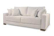 Sofá Marrocos 3 Lugares Linho Off-White 2,0m Confortável Sala De Estar