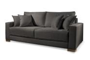 Sofá Marrocos 3 Lugares Linho Preto 2,20m Confortável Sala De Estar Sofá Marrocos 3 Lugares Linho Preto 2,20m Confortável Sala De Estar