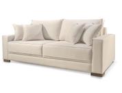 Sofá Marrocos 3 Lugares Suede Bege Claro 2,40m Confortável