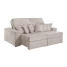 Sofa Martins M-188 02 Md.80 Com Almofadas V-211 Creme