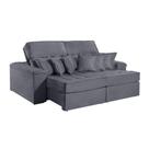Sofa Martins M-188 02 Md.90 Com Almofadas - V-211 Grafite Sofa Martins M-188 02 Md.90 Com Almofadas - V-211 Grafite