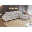 Sofá Martins M-201 Veludo Canto Invertido Estofados Martins Veludo Creme