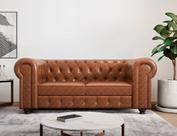 Sofá material sintético 3 Lugares Chesterfield Jared Yescasa