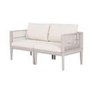 Sofá MauÍ 2 lugares Fratini 137 cm (largura) Base Aço Nude Assento Polipropileno Estofado Nude