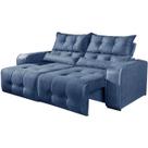 Sofá Minas 2 Lugares Retrátil e Reclinável Tecido Suede 180cm Aifos Cor Azul