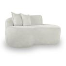 Sofá Moderno 2 Lugares Sala E Recepção Bouclé Cor:branco
