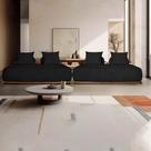 Sofá Modulado 6 Lugares com Almofadas Soltas Pés Madeira Maciça 360cm Homer Bouclê Preto G63 - Gran Belo Sofá Modulado 6 Lugares com Almofadas Soltas Pés Madeira Maciça 360cm Homer Bouclê Preto G63 - Gran Belo
