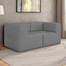 Sofá Modulado Na Caixa 2 Lugares 154cm Espuma D33 Multimóveis CR45356 Cinza Sofá Modulado Na Caixa 2 Lugares 154cm Espuma D33 Multimóveis CR45356 Cinza