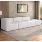 Sofá Modulado Na Caixa 4 Lugares 308cm Espuma D33 Multimóveis CR45357 Branco