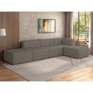Sofá Modulado Na Caixa 5 Lugares 308cm Espuma D33 Multimóveis CR45358 Bege Escuro Sofá Modulado Na Caixa 5 Lugares 308cm Espuma D33 Multimóveis CR45358 Bege Escuro