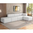 Sofá Modulado Na Caixa 5 Lugares 308cm Espuma D33 Multimóveis CR45358 Branco Sofá Modulado Na Caixa 5 Lugares 308cm Espuma D33 Multimóveis CR45358 Branco