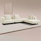 Sofá Modulado Sala de Estar Carmen 712cm Pés de Ferro Linho Rústico Off White G92 - Gran Belo Sofá Modulado Sala de Estar Carmen 712cm Pés de Ferro Linho Rústico Off White G92 - Gran Belo