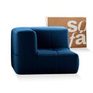 Sofá Modular 1 lugar Canto em L Sofá na Caixa em Boucle com 1 Módulo 86cm