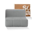 Sofá Modular 1 lugar Poltrona Sofá na Caixa em Boucle com 1 Módulo 86cm